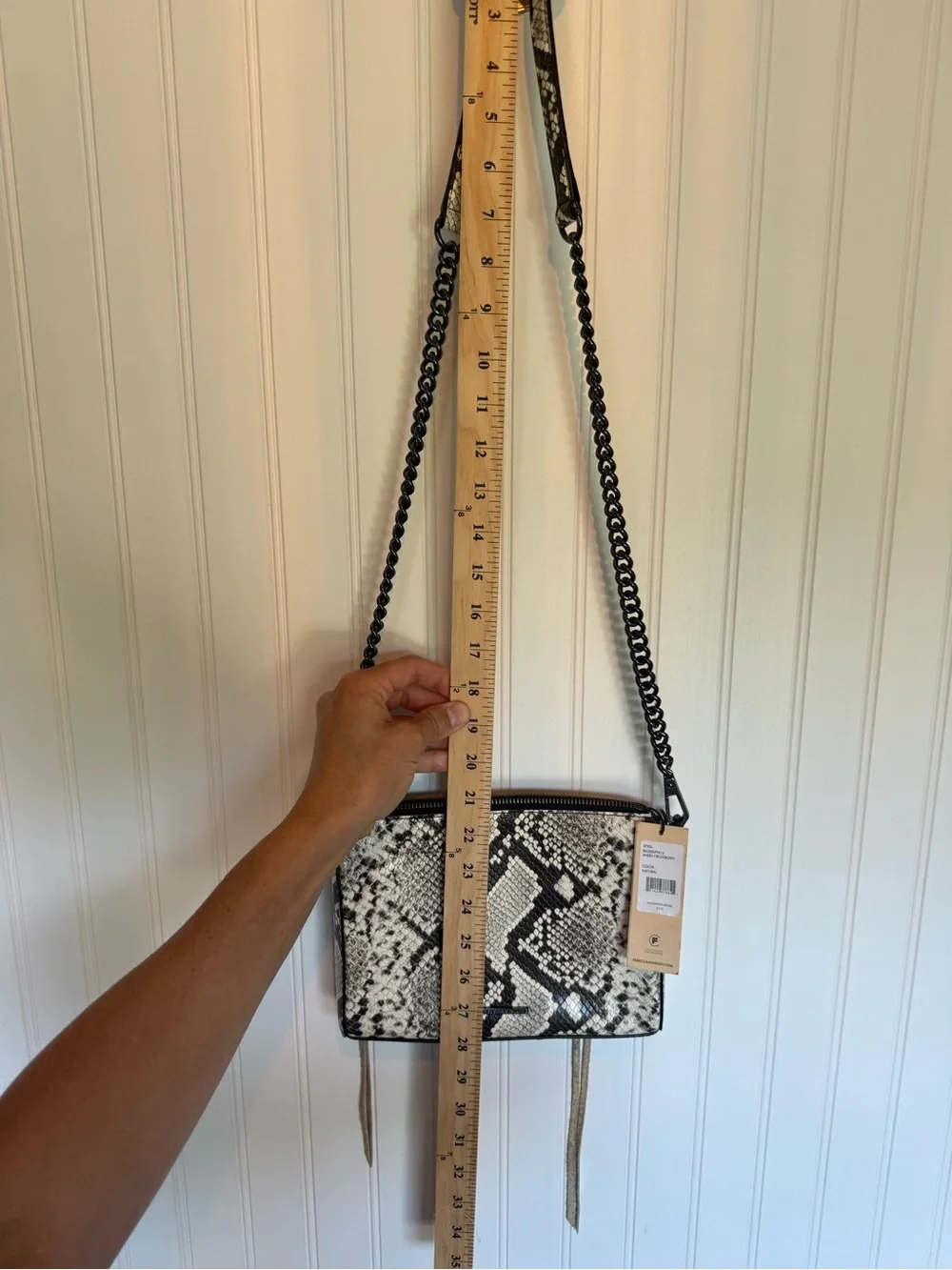 Rebecca Minkoff Avery Snake Print Leather Crossbody Bag NWT $228